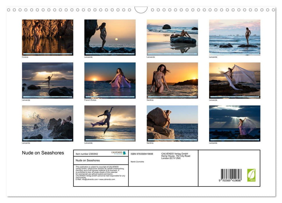 Nude on Seashores (CALVENDO Monthly Calendar 2027)