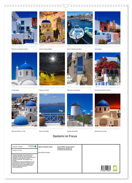 Santorini im Focus (CALVENDO Wandkalender 2027)