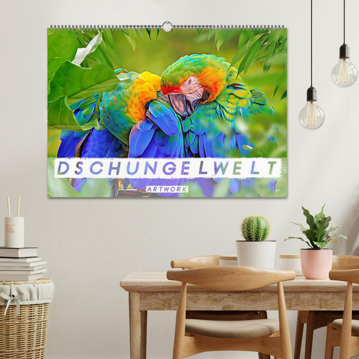 Dschungelwelt - Artwork (CALVENDO Wandkalender 2027)