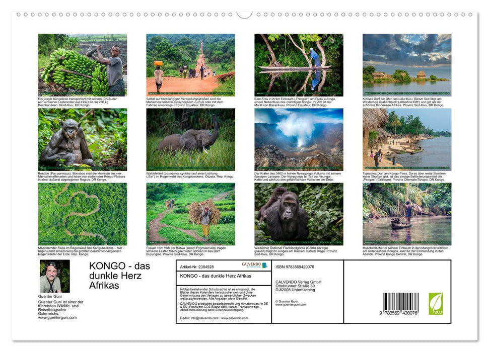 KONGO - das dunkle Herz Afrikas (CALVENDO Premium Wandkalender 2027)