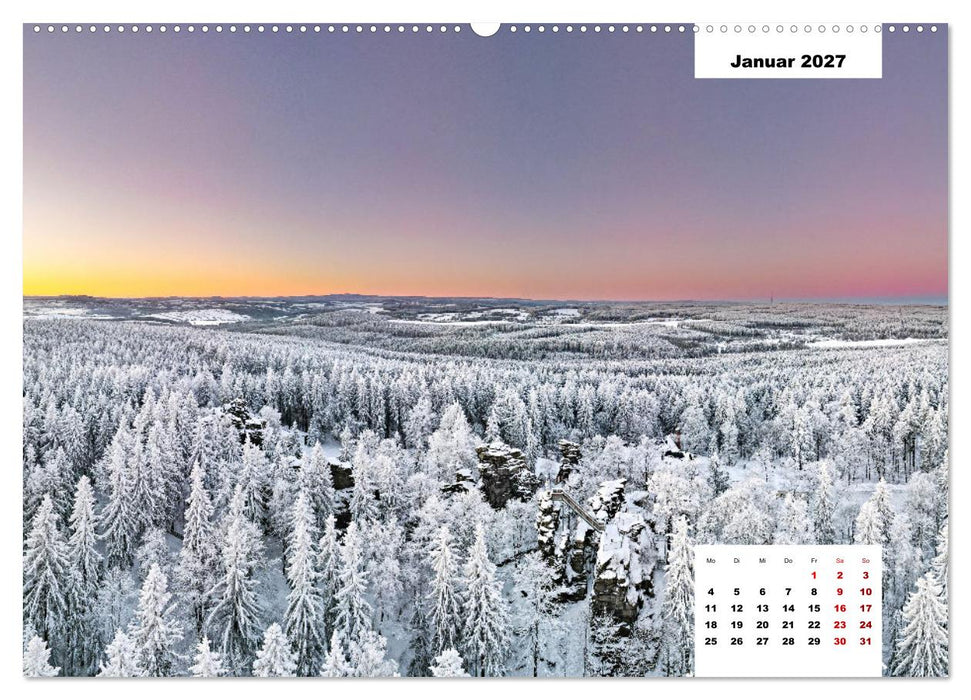 Unser Erzgebirge von oben (CALVENDO Premium Wandkalender 2027)