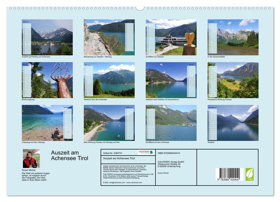 Auszeit am Achensee Tirol (CALVENDO Premium Wandkalender 2027)