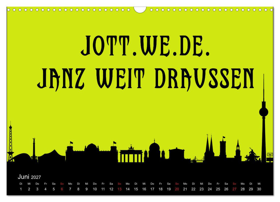 Berliner Mundart (CALVENDO Wandkalender 2027)