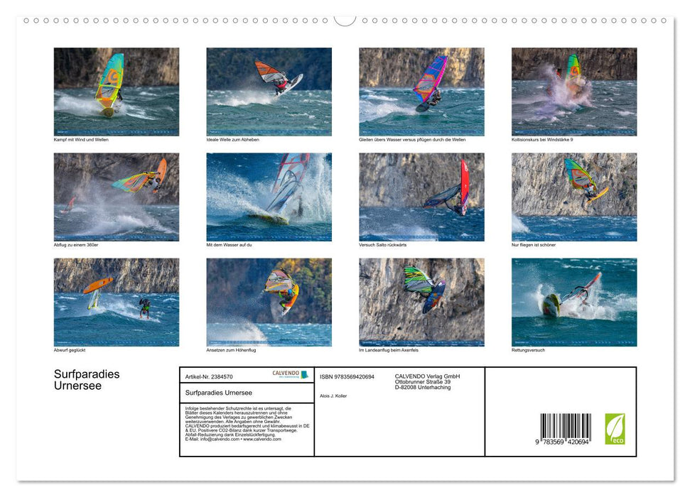 Surfparadies Urnersee (CALVENDO Premium Wandkalender 2027)