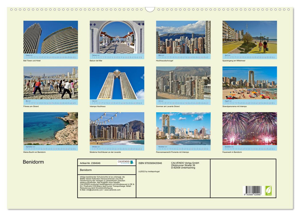 Benidorm (CALVENDO Wandkalender 2027)