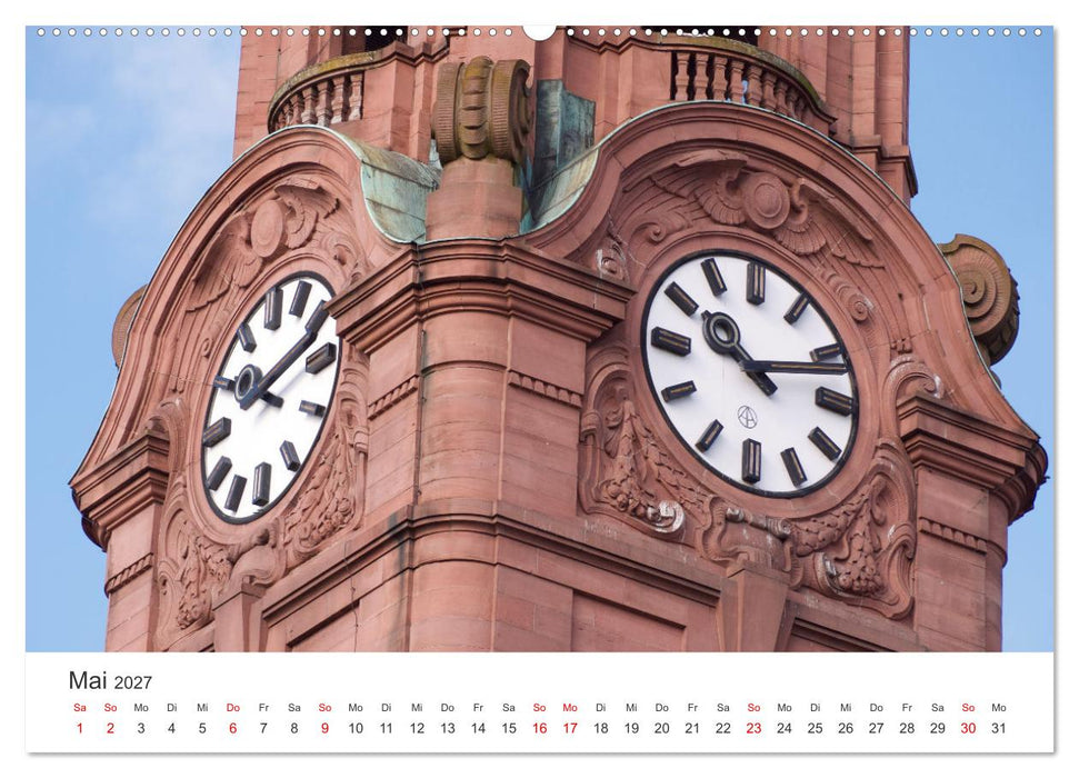 Hessen - Uhren an Fassaden (CALVENDO Premium Wandkalender 2027)