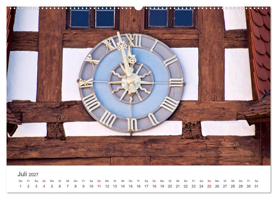 Hessen - Uhren an Fassaden (CALVENDO Premium Wandkalender 2027)