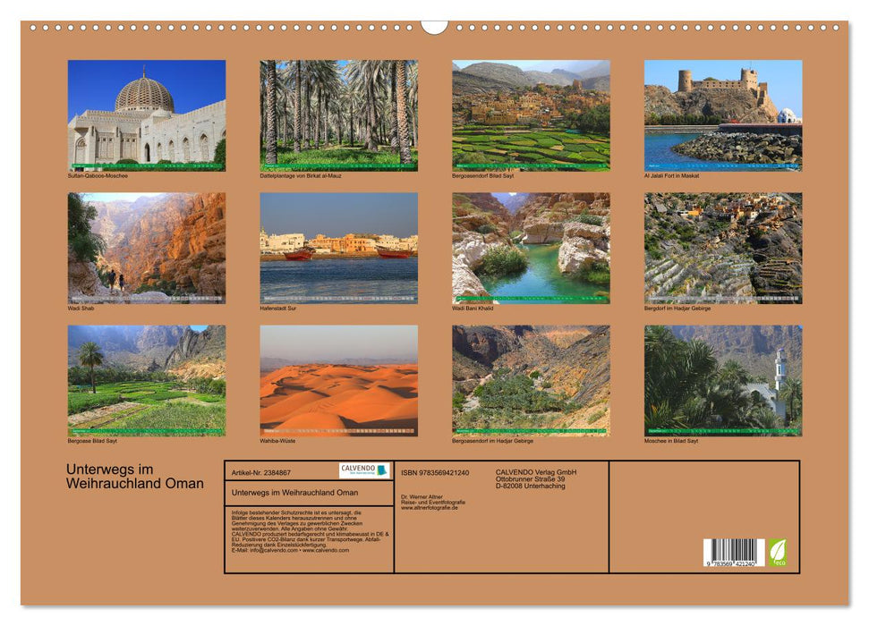 Unterwegs im Weihrauchland Oman (CALVENDO Wandkalender 2027)