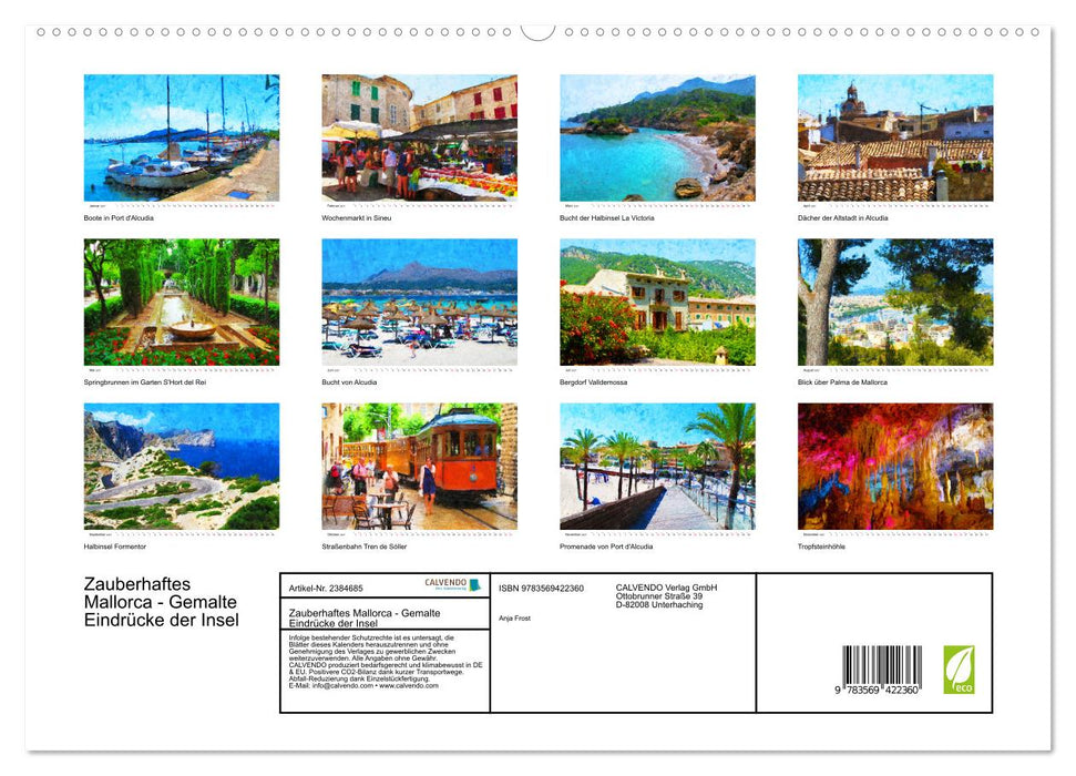 Zauberhaftes Mallorca - Gemalte Eindrücke der Insel (CALVENDO Premium Wandkalender 2027)