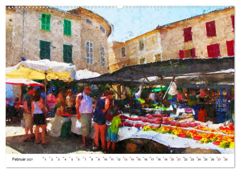 Zauberhaftes Mallorca - Gemalte Eindrücke der Insel (CALVENDO Premium Wandkalender 2027)