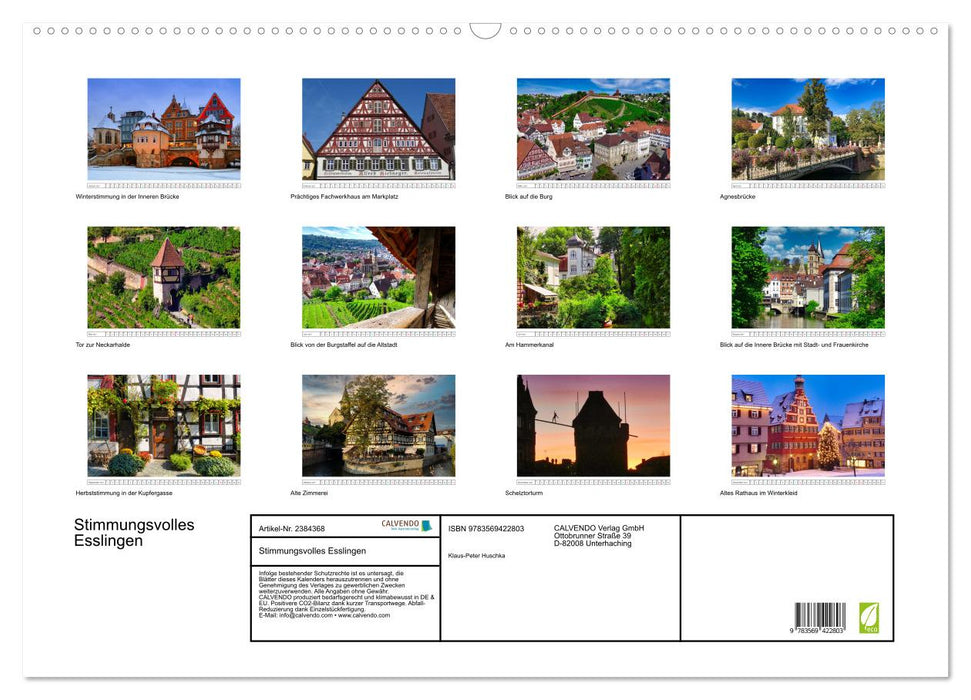 Stimmungsvolles Esslingen (CALVENDO Wandkalender 2027)