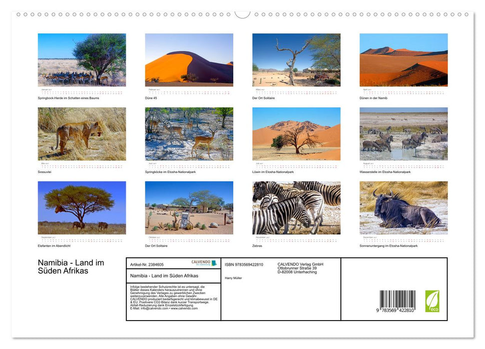 Namibia - Land im Süden Afrikas (CALVENDO Premium Wandkalender 2027)