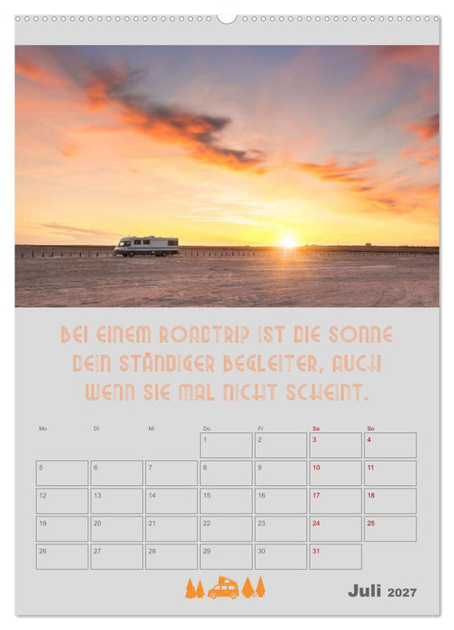 Roadtrips - Urlaub auf Rädern (CALVENDO Premium Wandkalender 2027)