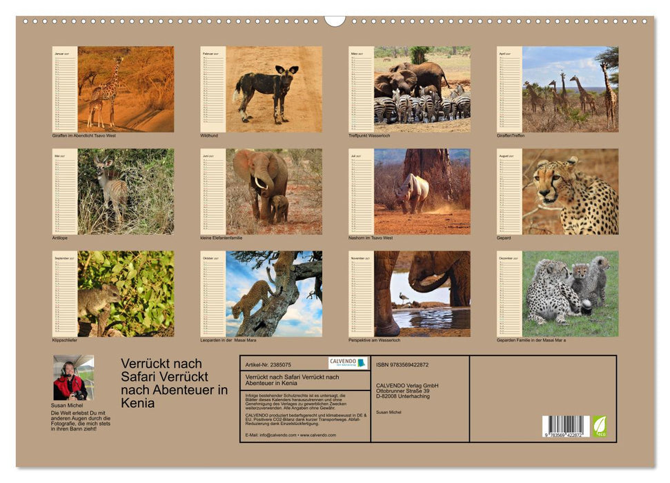 Verrückt nach Safari Verrückt nach Abenteuer in Kenia (CALVENDO Wandkalender 2027)