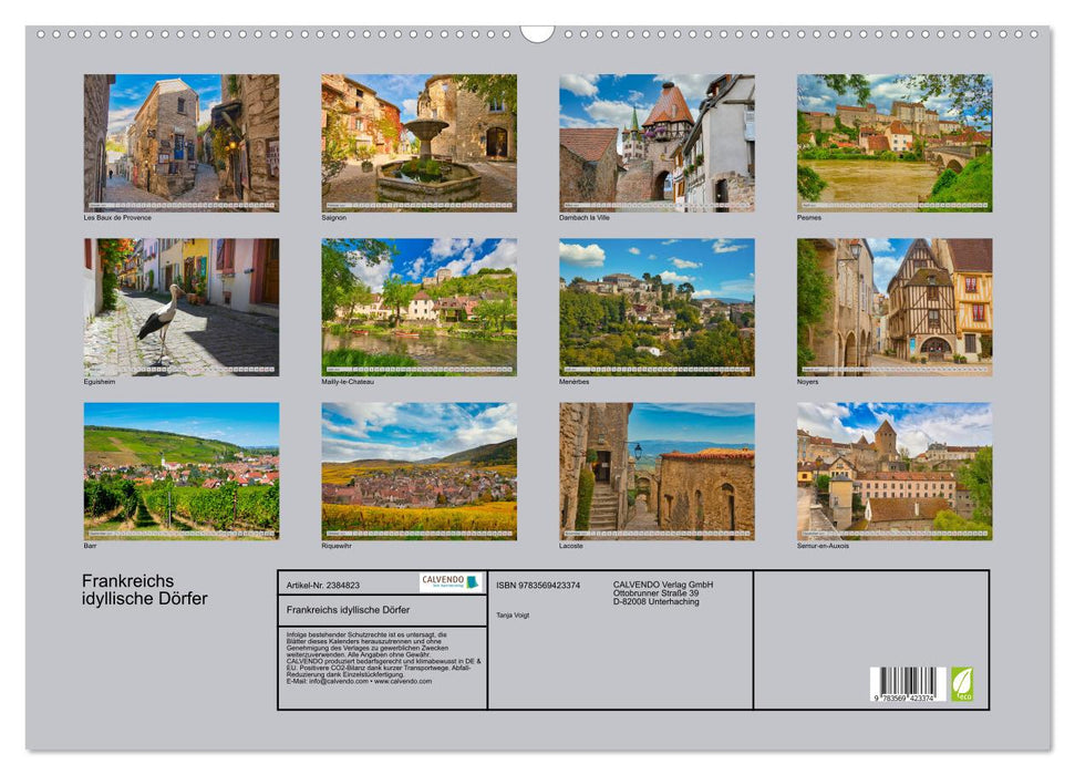 Frankreichs idyllische Dörfer (CALVENDO Wandkalender 2027)