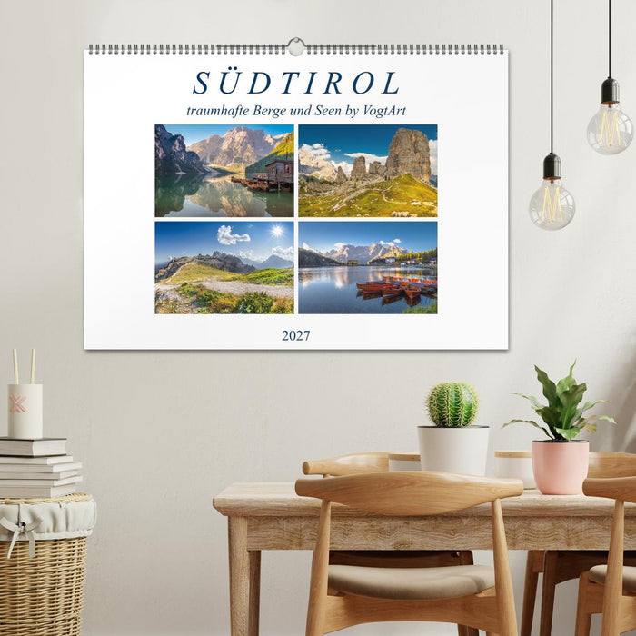 Südtirol, traumhafte Berge und Seen by VogtArt (CALVENDO Wandkalender 2027)