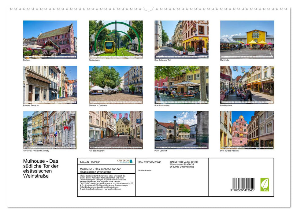 Mulhouse - Das südliche Tor der elsässischen Weinstraße (CALVENDO Premium Wandkalender 2027)