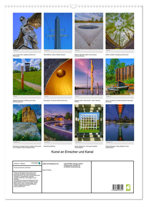 Kunst an Emscher und Kanal (CALVENDO Wandkalender 2027)