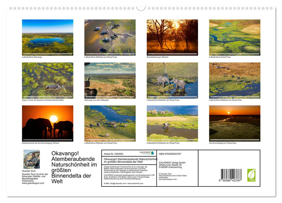 Okavango! Atemberaubende Naturschönheit im größten Binnendelta der Welt (CALVENDO Premium Wandkalender 2027)