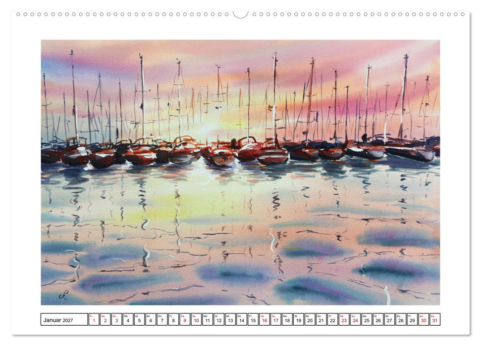 Norddeutschland in Aquarell (CALVENDO Premium Wandkalender 2027)