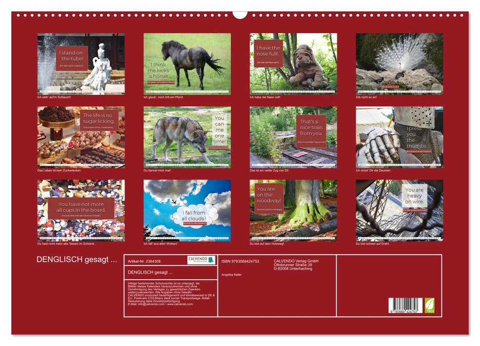 DENGLISCH gesagt... (CALVENDO Wandkalender 2027)