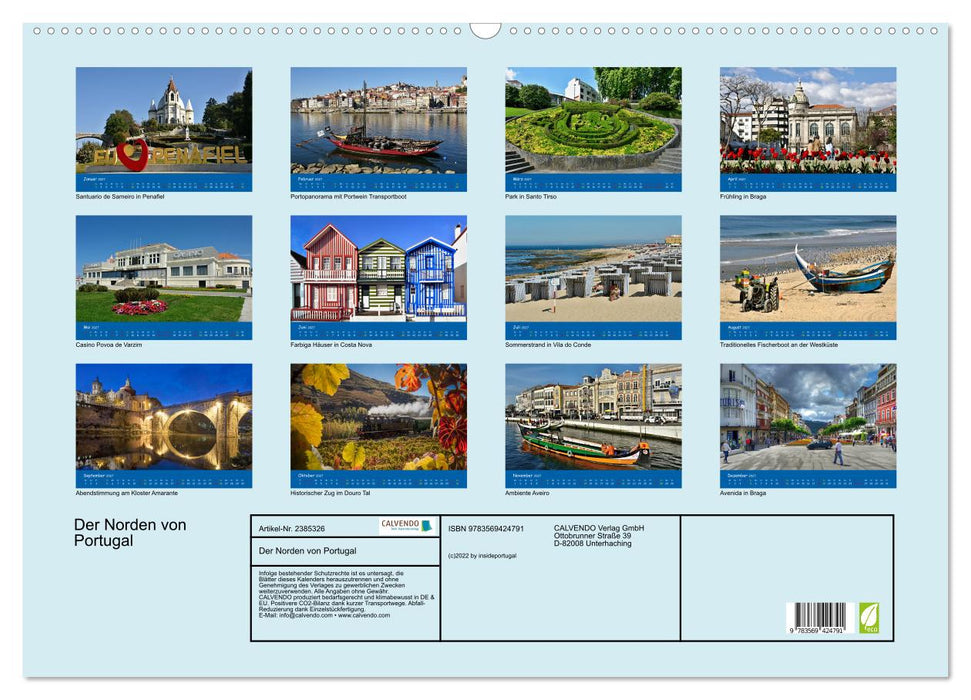 Der Norden von Portugal (CALVENDO Wandkalender 2027)