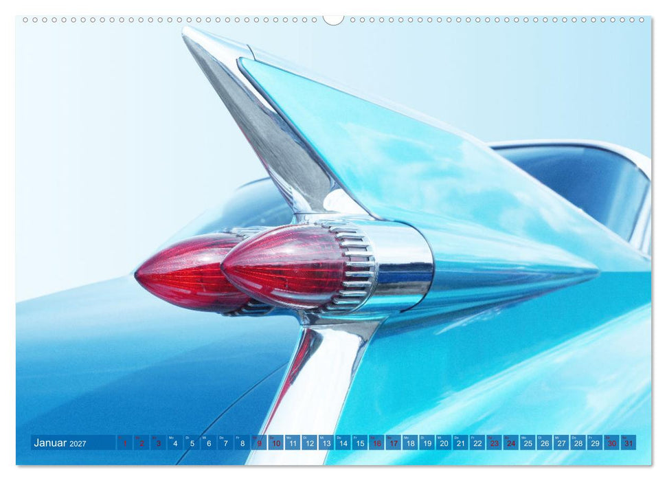 US Autoklassiker 1950er bis 1970er Details (CALVENDO Premium Wandkalender 2027)