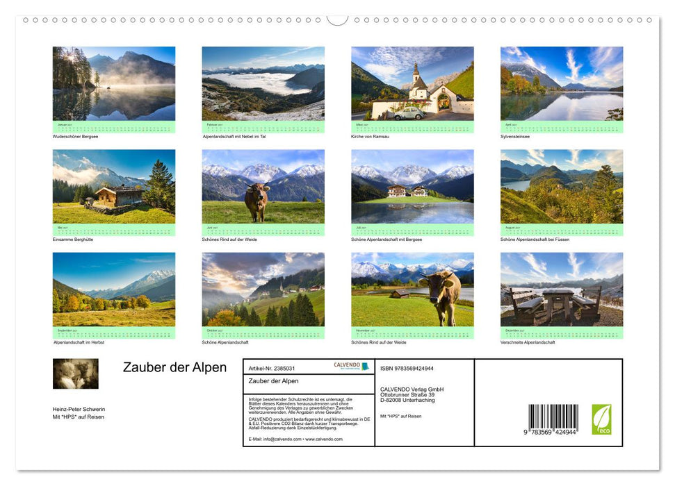 Zauber der Alpen (CALVENDO Premium Wandkalender 2027)