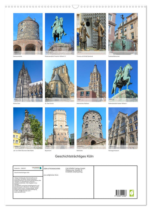 Geschichtsträchtiges Köln (CALVENDO Wandkalender 2027)