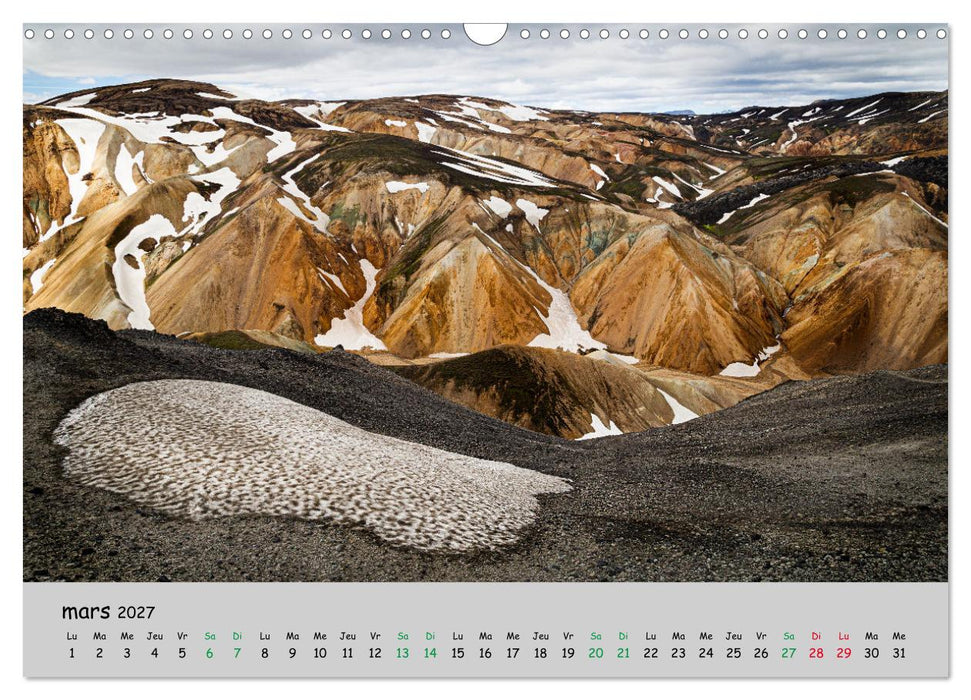 Surprenante Islande (CALVENDO Calendrier mensuel 2027)