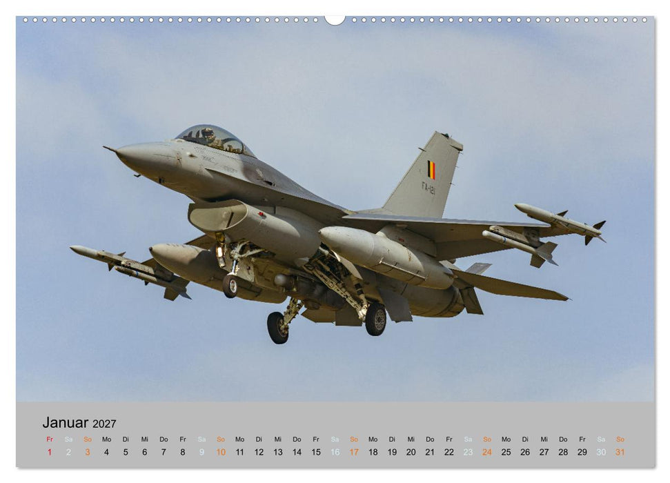 Kampfjet F-16 The Fighting Falcon (CALVENDO Premium Wandkalender 2027)