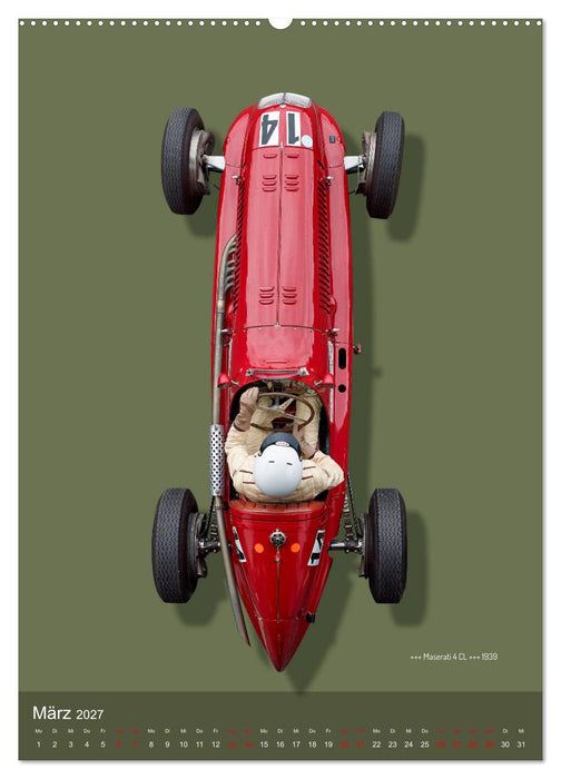 Legenden des Rennsports, Historic Grand Prix Cars 1925-1960 (CALVENDO Wandkalender 2027)