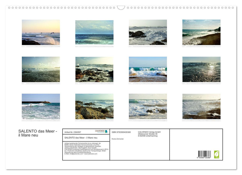 SALENTO das Meer - il Mare neu (CALVENDO Wandkalender 2027)
