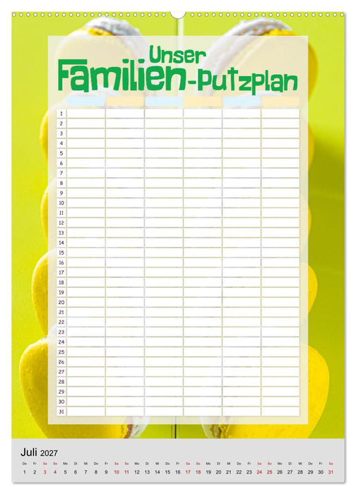Unser Familien-Putzplan & Kalender 2027 (CALVENDO Premium Wandkalender 2027)