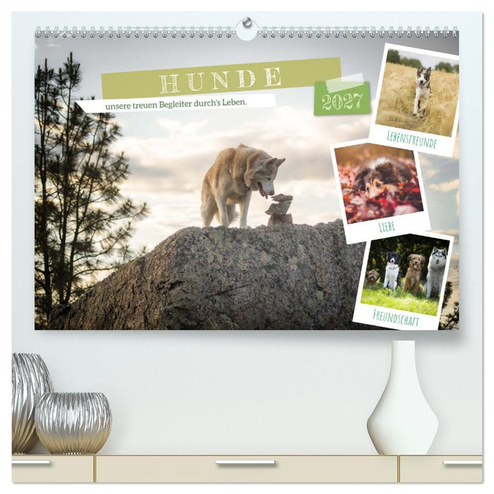 Hunde, unsere treuen Begleiter durch's Leben. (CALVENDO Premium Wandkalender 2027)