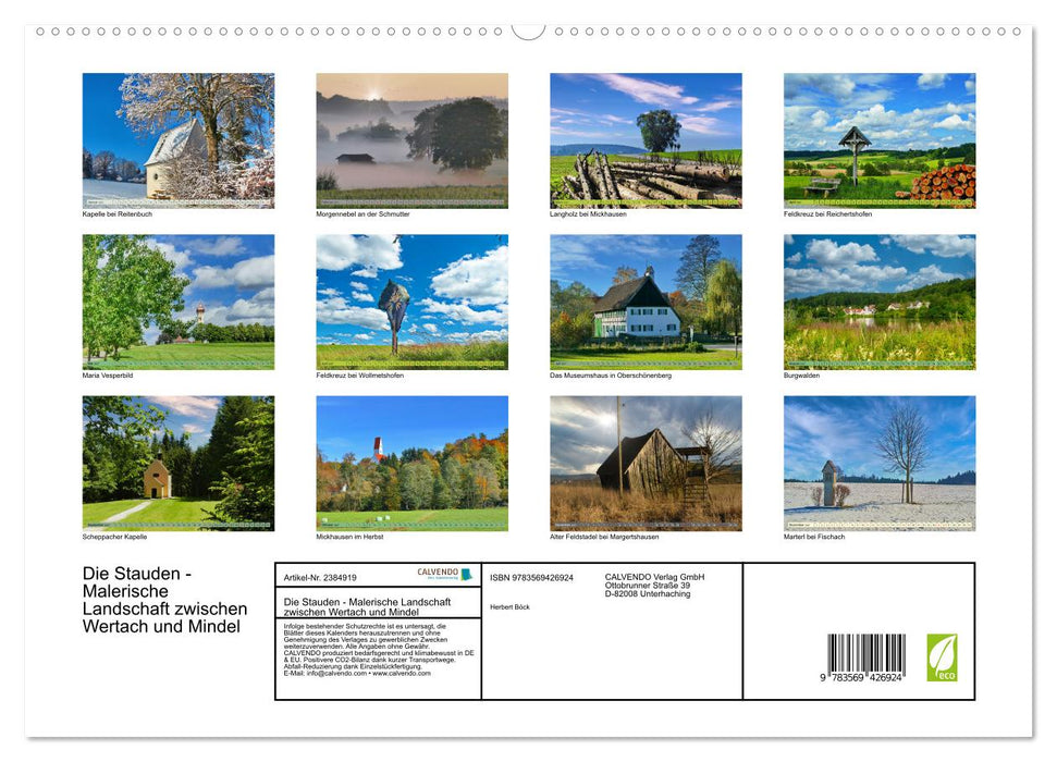 Die Stauden - Malerische Landschaft zwischen Wertach und Mindel (CALVENDO Premium Wandkalender 2027)