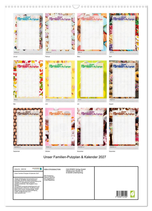 Unser Familien-Putzplan & Kalender 2027 (CALVENDO Wandkalender 2027)