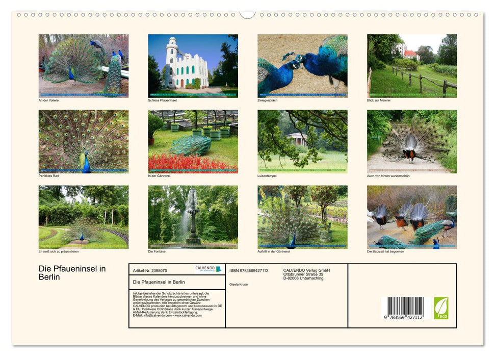 Die Pfaueninsel in Berlin (CALVENDO Premium Wandkalender 2027)