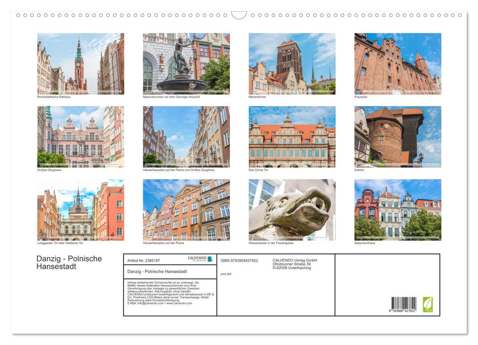 Danzig - Polnische Hansestadt (CALVENDO Wandkalender 2027)