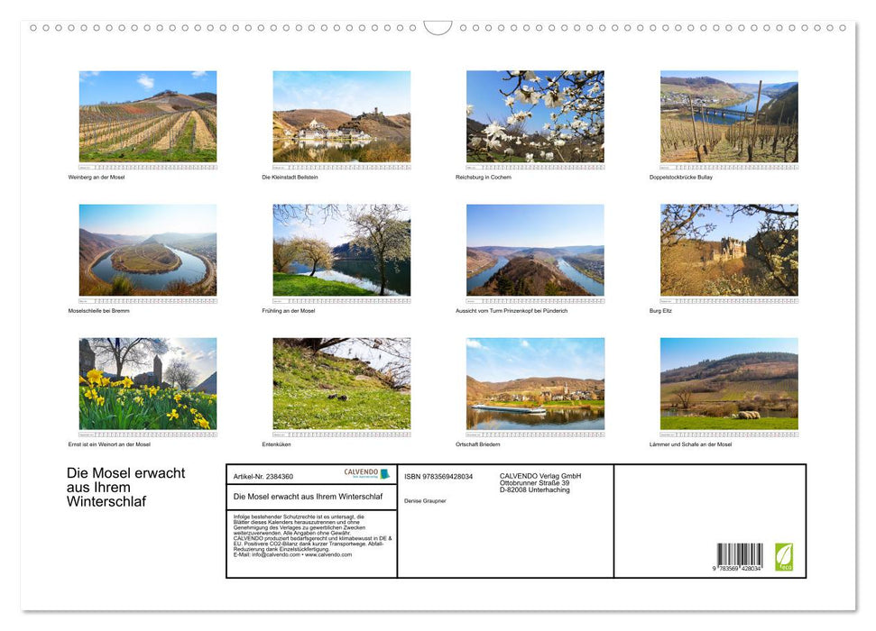 Die Mosel erwacht aus Ihrem Winterschlaf (CALVENDO Wandkalender 2027)