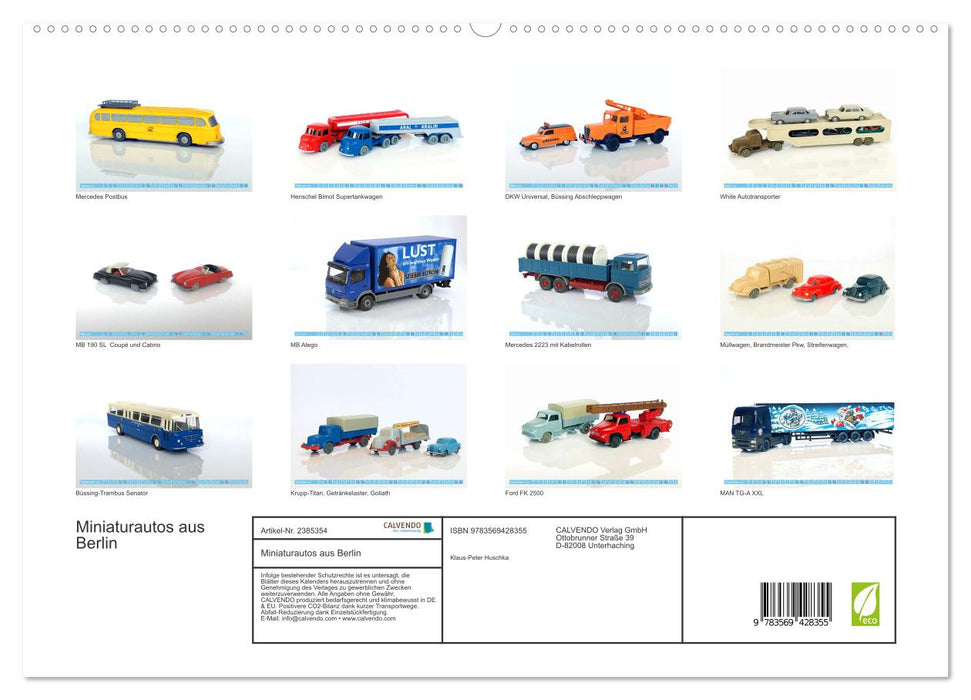 Miniaturautos aus Berlin (CALVENDO Wandkalender 2027)