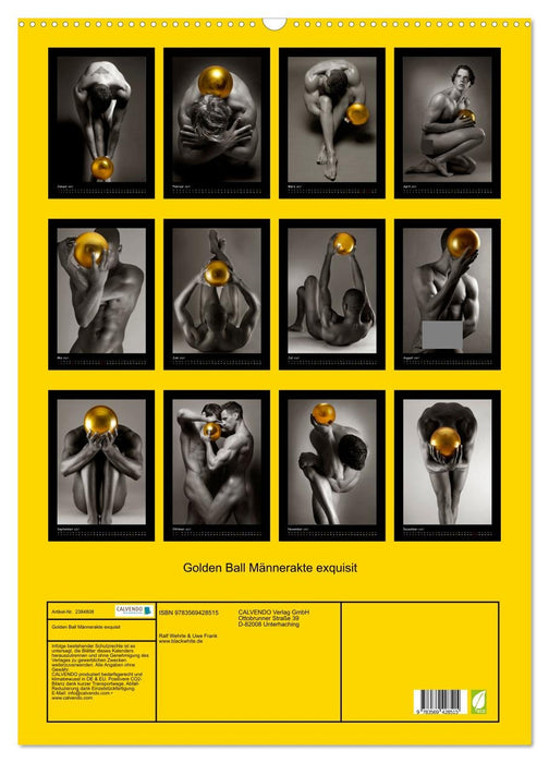 Golden Ball Männerakte exquisit (CALVENDO Wandkalender 2027)