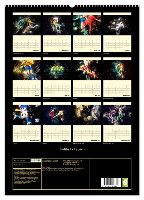 Fußball - Feuer (CALVENDO Premium Wandkalender 2027)