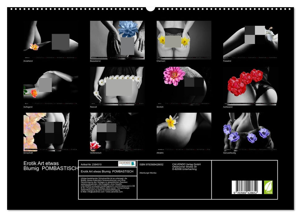 Erotik Art etwas Blumig POMBASTISCH (CALVENDO Premium Wandkalender 2027)