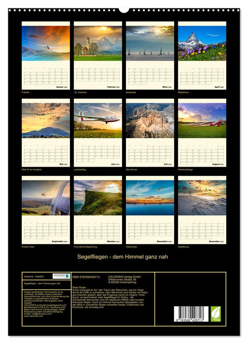 Segelfliegen - dem Himmel ganz nah (CALVENDO Premium Wandkalender 2027)
