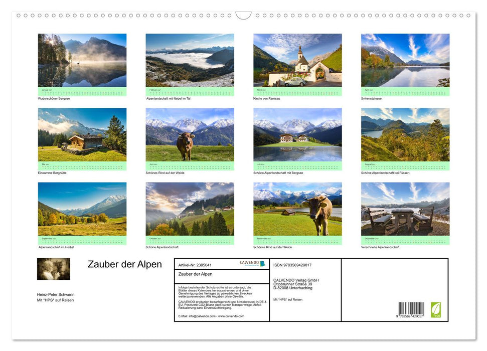 Zauber der Alpen (CALVENDO Wandkalender 2027)