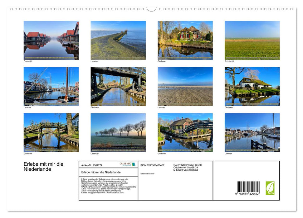 Erlebe mit mir die Niederlande (CALVENDO Premium Wandkalender 2027)