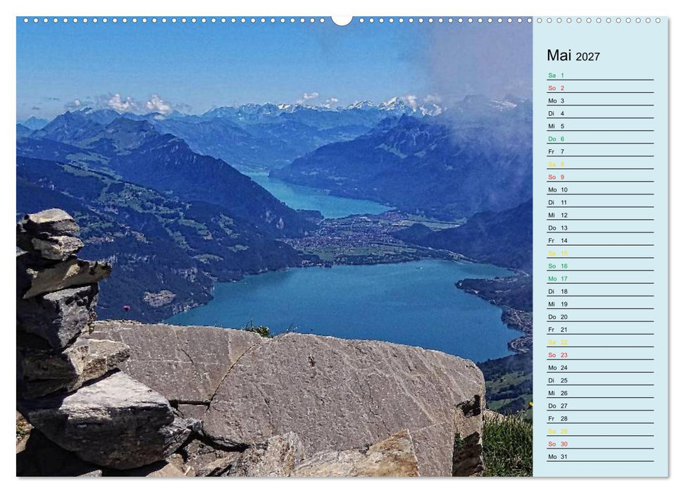 Grüezi. Landschaften in der Schweiz Planer (CALVENDO Premium Wandkalender 2027)