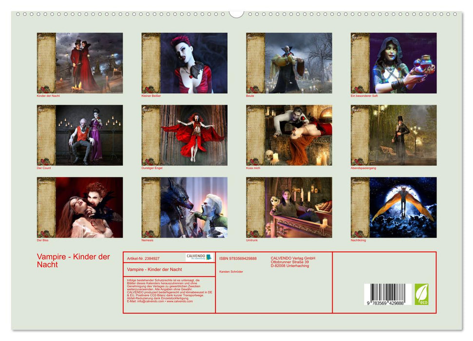Vampire - Kinder der Nacht (CALVENDO Premium Wandkalender 2027)