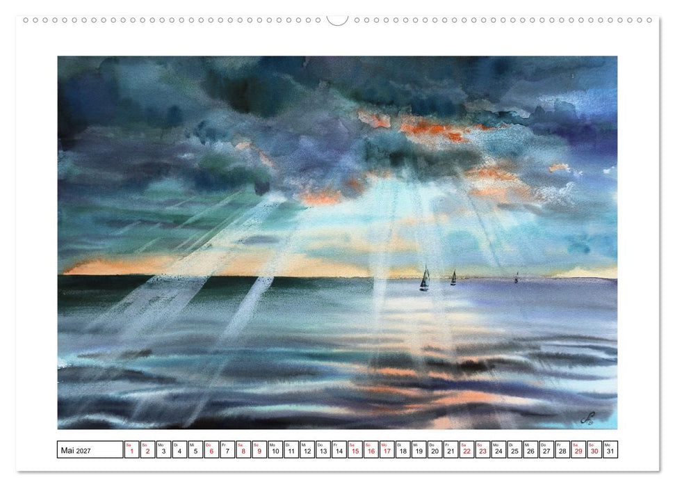 Norddeutschland in Aquarell (CALVENDO Wandkalender 2027)